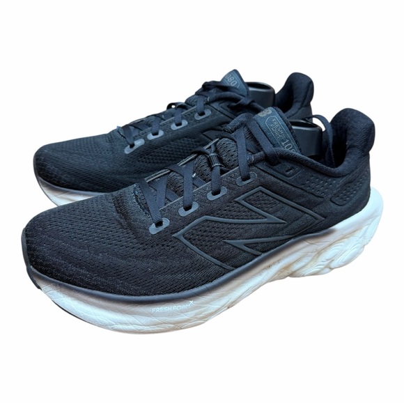 New Balance Shoes - New Balance Women's 9.5 W1080V13 Running Shoes, Black/White X-Wide